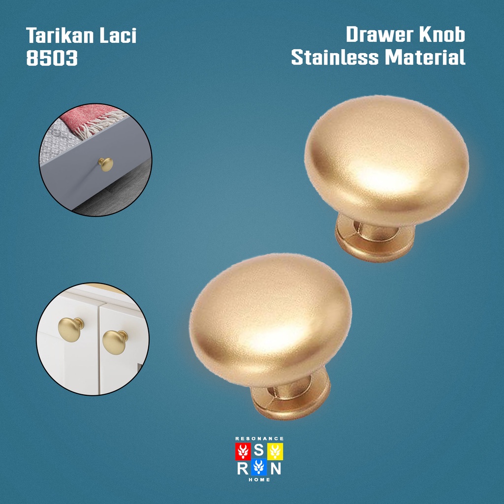 Tarikan Laci Coating Gold 8503 / Handle Gagang Pintu Laci Lemari Resonance Home