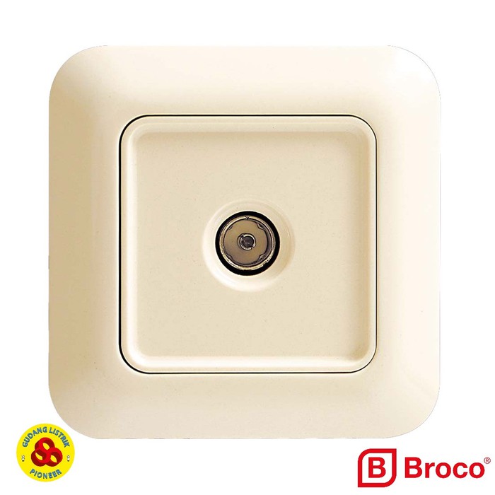 Broco Stop Kontak TV Gracio 4183 1 Gang Outlet Antenna TV