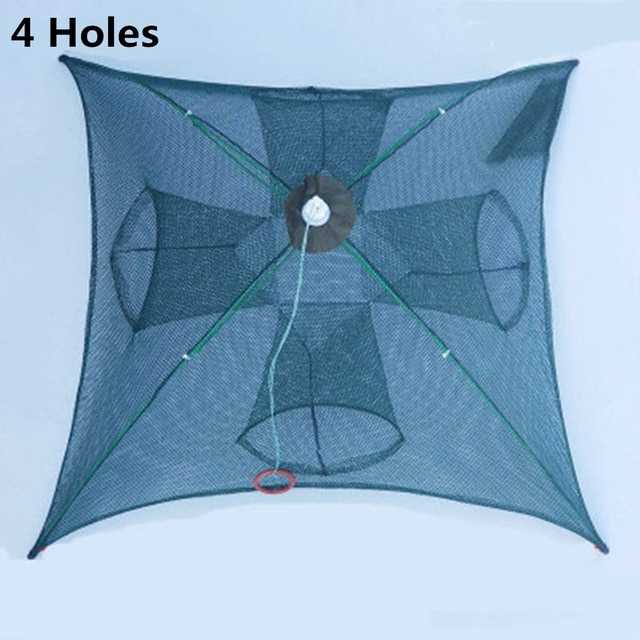 Jaring Pancing Ikan Udang Automatic Fold Umbrella Fishing Net 4 Holes / Jaring Ikan / Jala Ikan / Jala Udang / Jala Kepiting