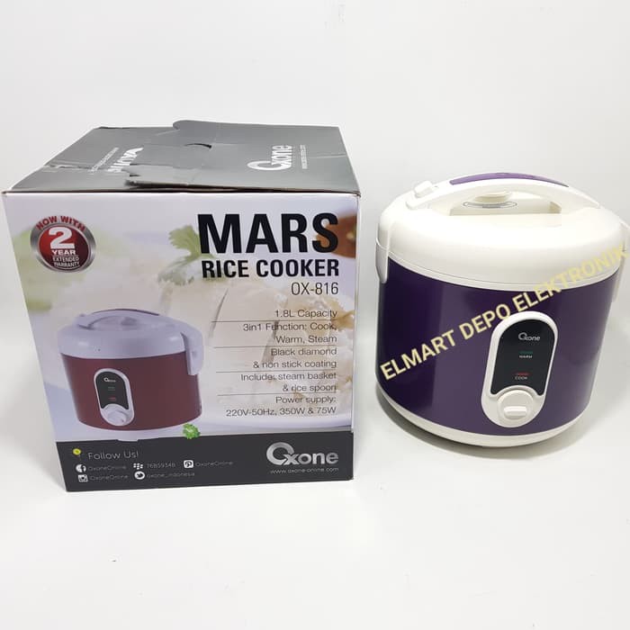 OXONE rice cooker MARS 1,8L OX 816 - OX816 penanak nasi oxone 1,8 liter