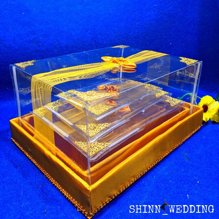 kotak seserahan pernikahan 1 set lengkap Isi 4 box kotak hantaran parcel mika unik kekinian murah le