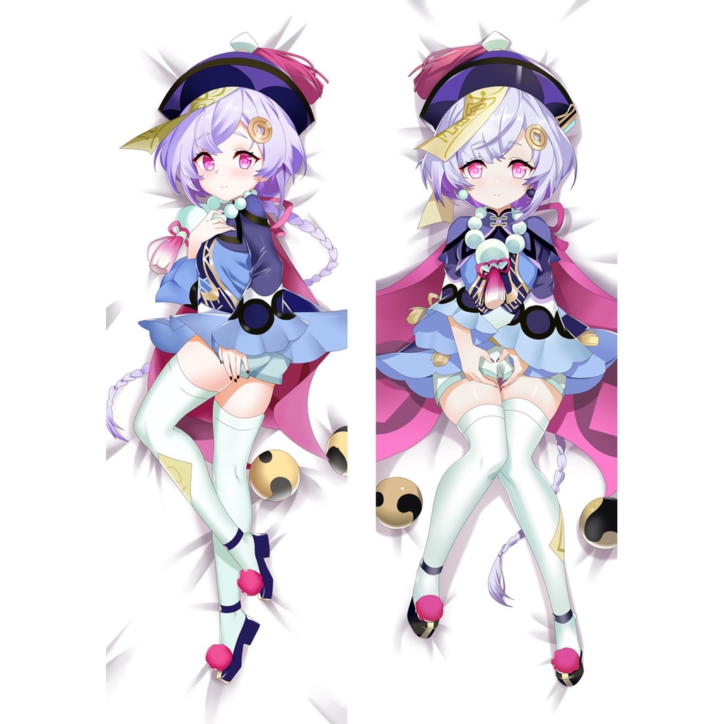 PREORDER Game Genshin Impact Qiqi Cosplay Pillow Case Cushion Peachskin Hugging Body Pillow Case Dak