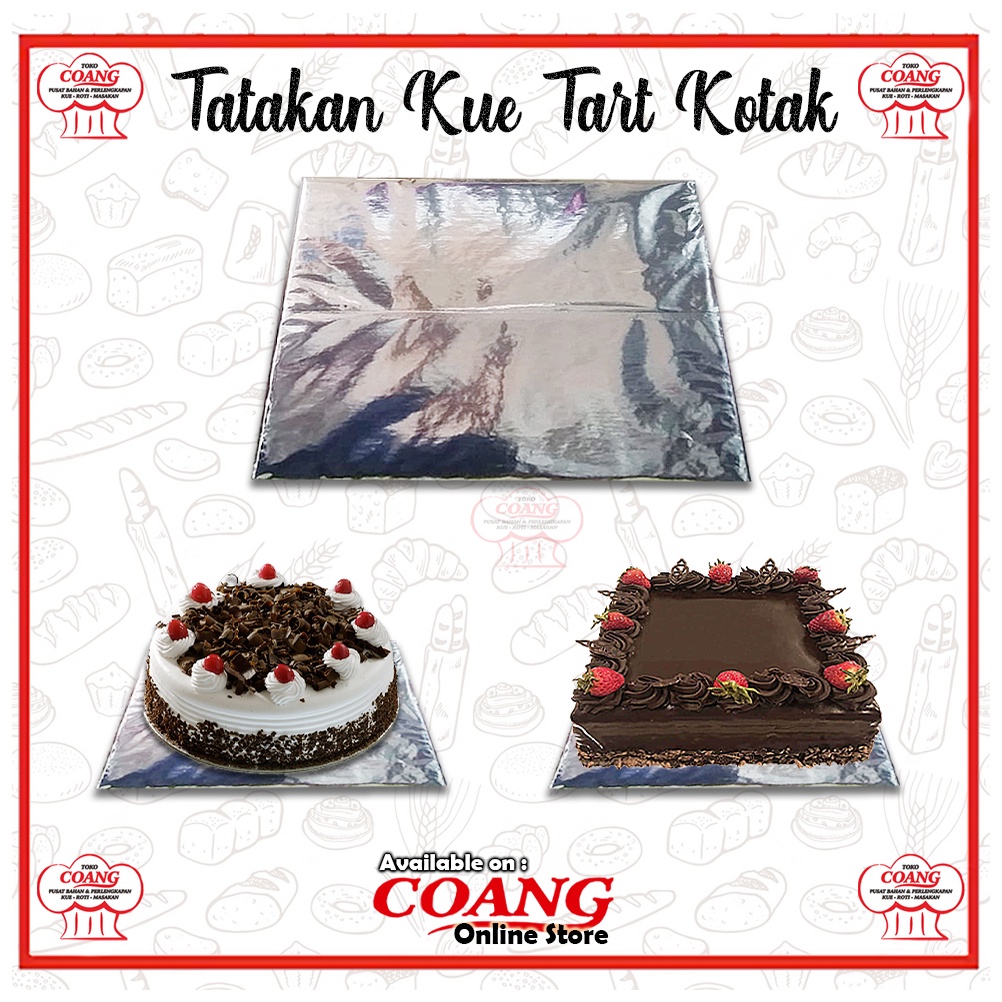 ALAS KARTON PERSEGI - TATAKAN KUE TART (BAHAN KARTON)