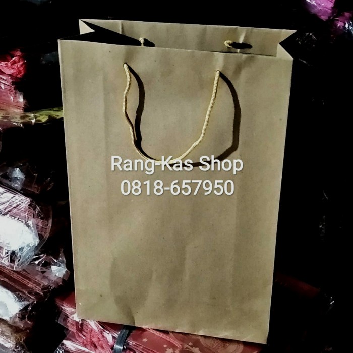 

✨ BISA COD ✨ Paper bag Coklat Polos Folio kraft doff