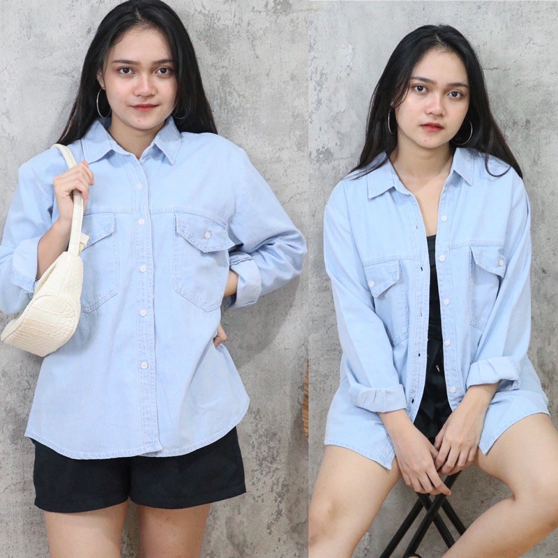 Denim Retro Shirt ( Kemeja Jeans )