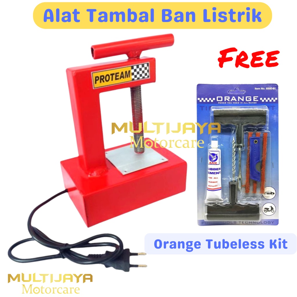 Bonus Tire Repair Kit Alat Tambal Ban Listrik Elektrik