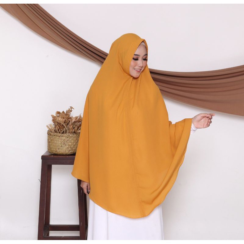 Khimar Jumbo Non Ped Wolfis Premium | Jilbab Jumbo Syari XXXL Non Ped