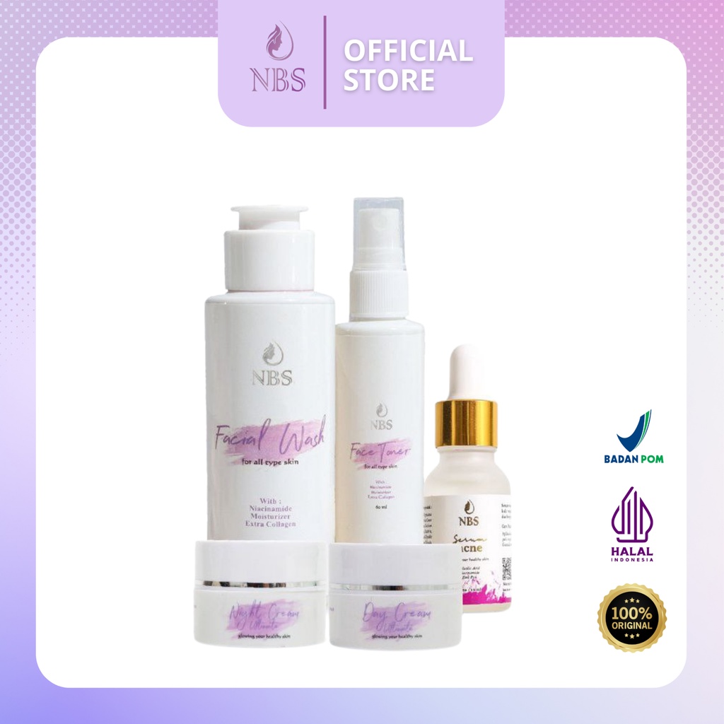 NBS Skincare Ultimate And Serum Acne Paket Perawatan Kecantikan Pengecil Poripori Wajah Untuk Kulit 