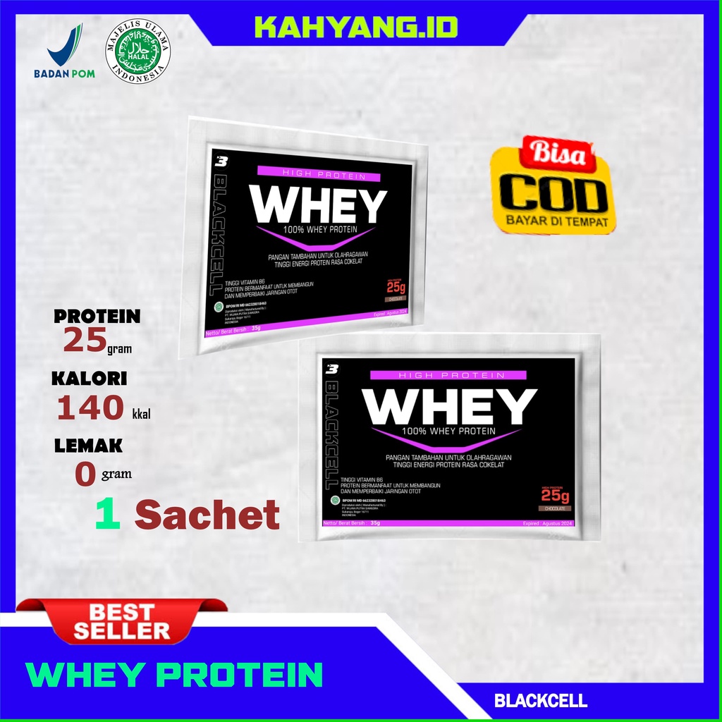 BLACKCELL  WHEY PROTEIN KEMASAN SACHET  Susu Fitness BLACK CELL WHEY