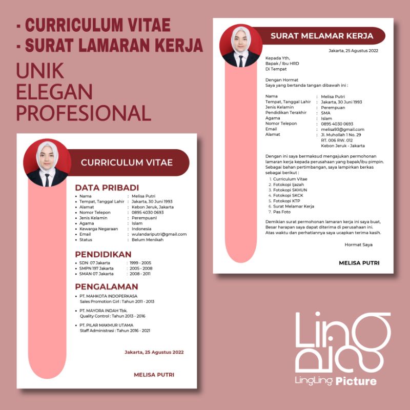 

Jasa Desain Curriculum Vitae, Resume, Surat Lamaran Kerja - SIMPLE, RAPIH, CEPAT