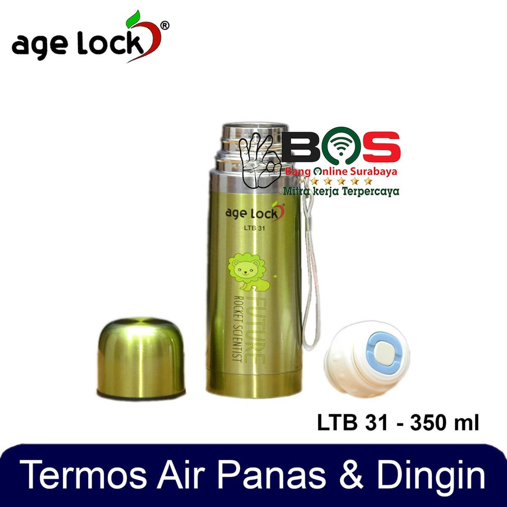 Thermos Air Dingin Panas 350 ML Botol Minum Stainless Steel Age Lock LTB-31