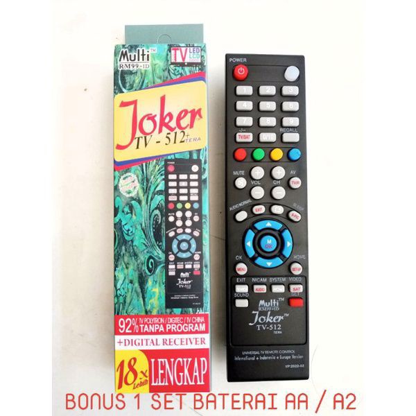 Remote TV Joker untuk LCD LED CooCaa Mito TCL Changhong + semua Merk Favorit