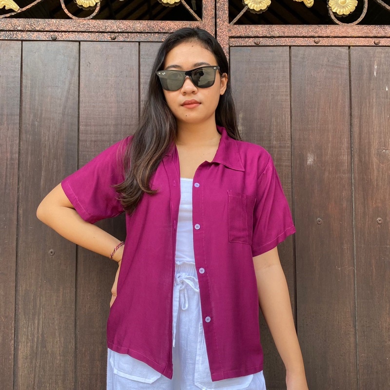 KEMEJA WANITA | KEMEJA KANTONG | POCKET SHIRT