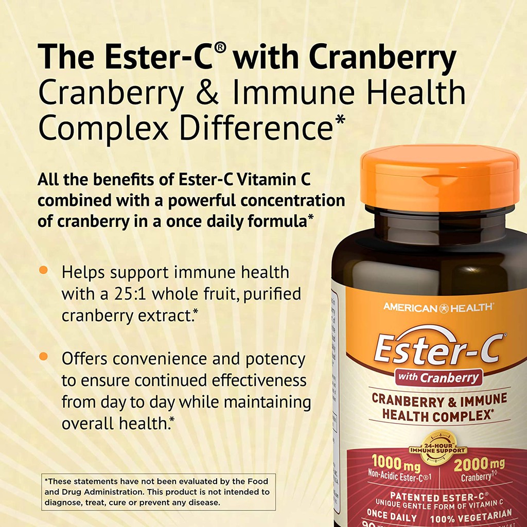 Ester C with Cranberry Immune Health Complex 90tab