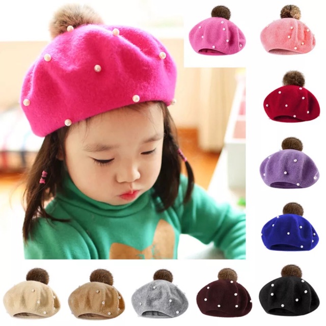 PEARL BERET FOR KIDS #8401