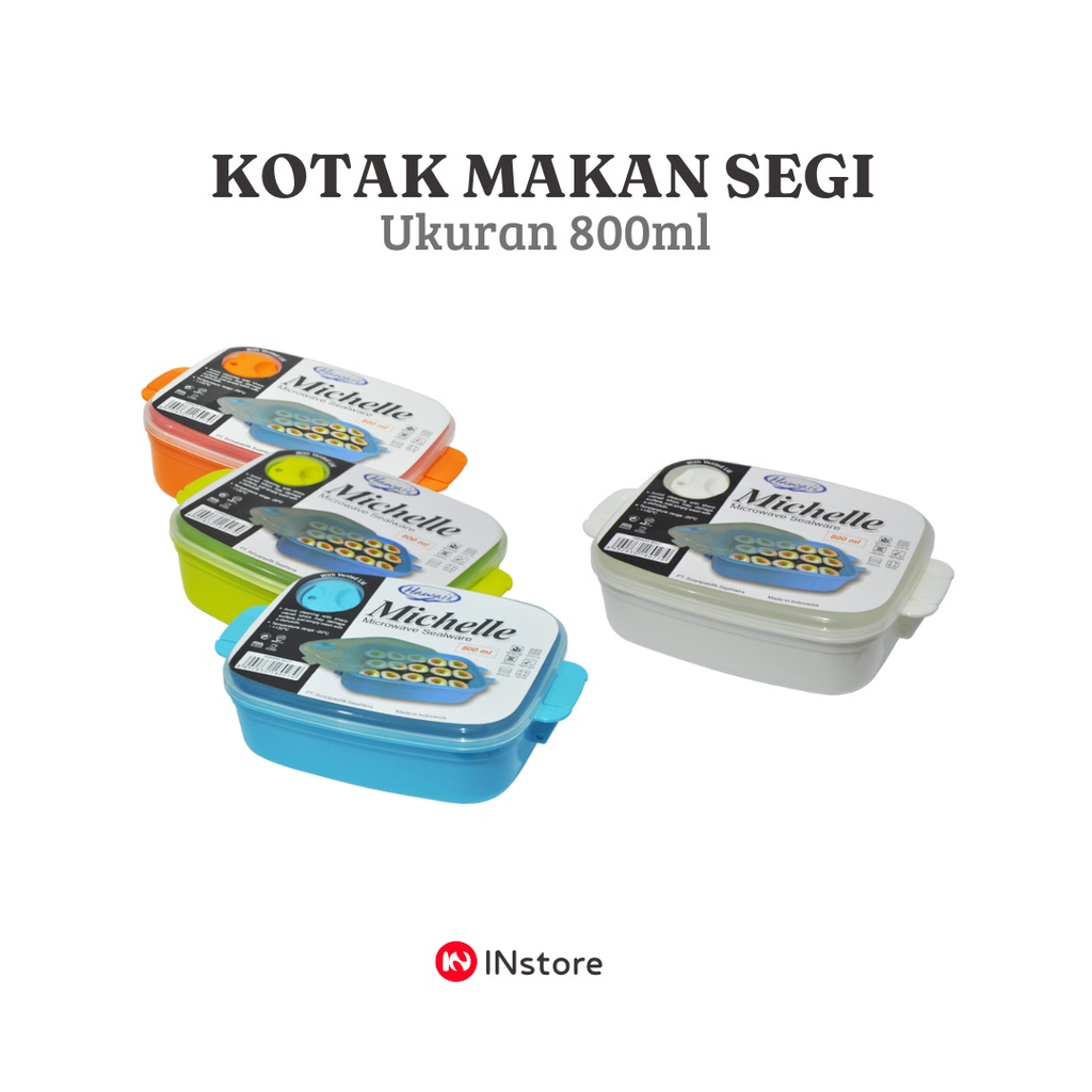 Kotak Makan Segi / Microwave Cookware 800 mL