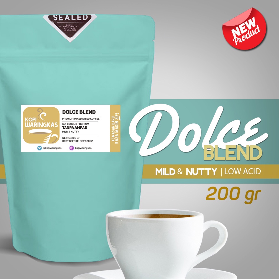 

Kopi Waringkas DOLCE BLEND | Kopi Bubuk PremiumTANPA AMPAS 200 gr