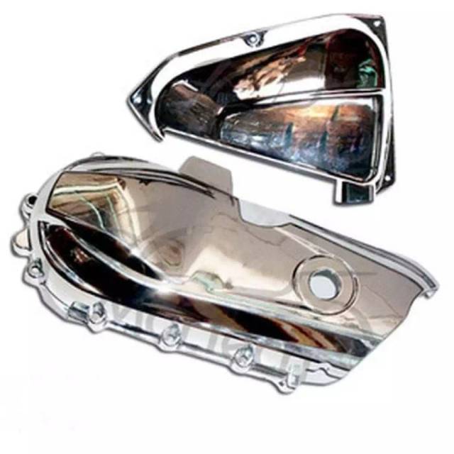 Cover Cvt + Cover Filter Udara Beat fi 2013 2014 - Chrome