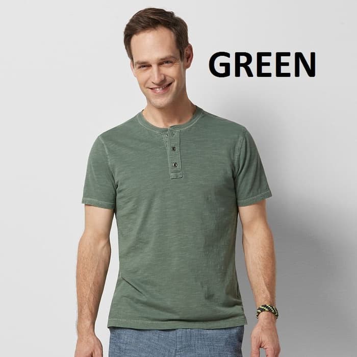 Kaos BIGSIZE SONOMA Henley Tshirt / Baju Kancing Pria Jumbo BIG SIZE