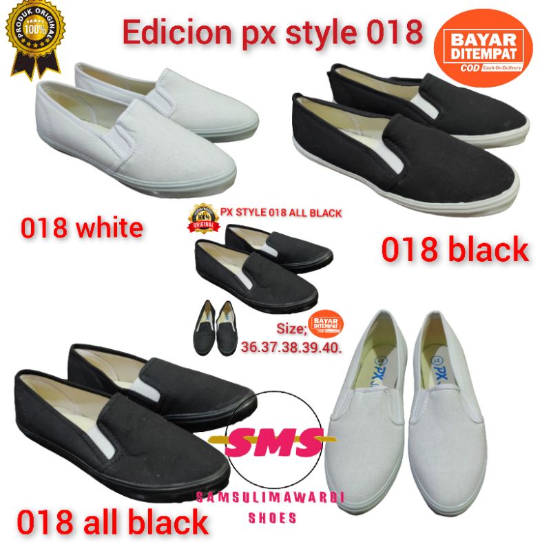 SEPATUPXSTYLE018PWHITE/SEPATU KANVAS/SEPATU LUKIS/SEPATU KANTOR PEREMPUAN/SEPATU LUKIS PEREMPUAN