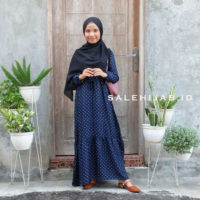 GAMIS RAYON MARVELA REMPEL DADA | GAMIS MOTIF DAUN BUNGA PACE