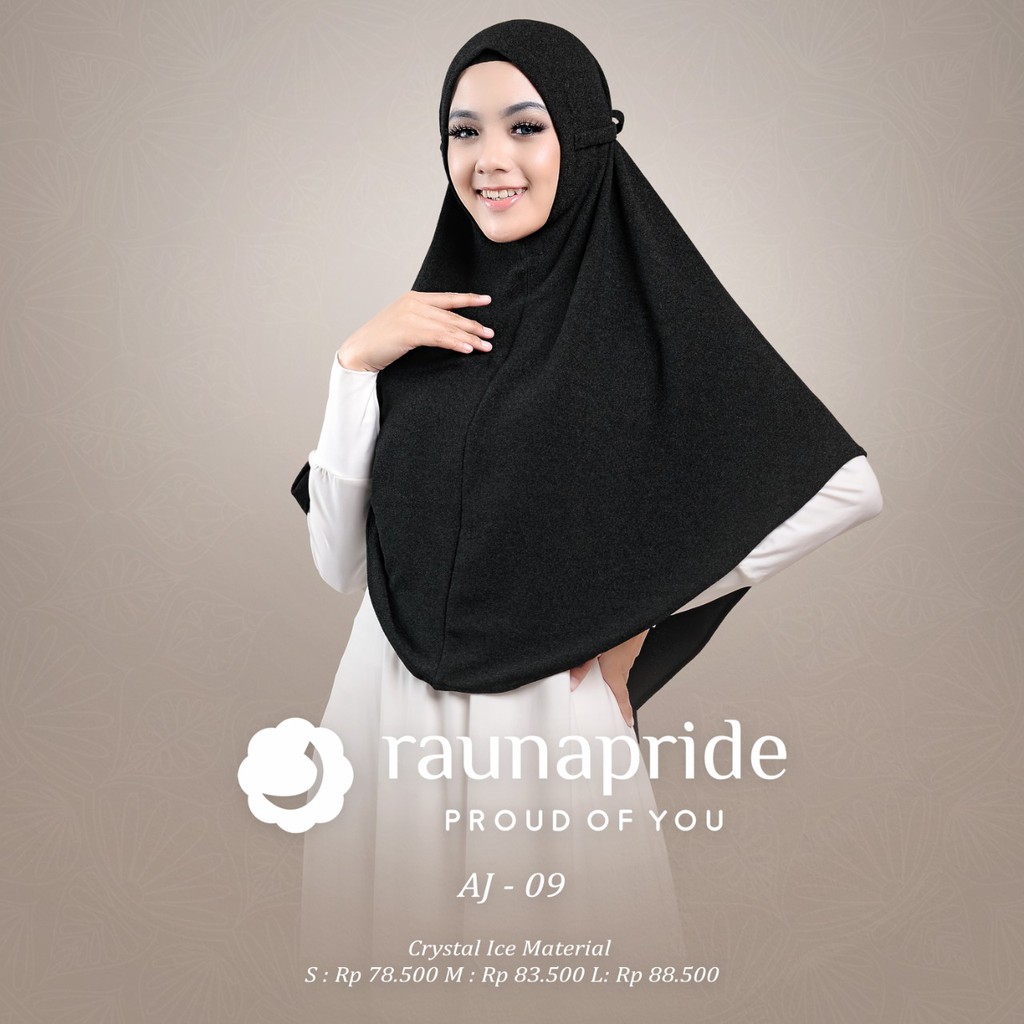 BERGO HITAM RAUNA / JILBAB / HIJAB / KHIMAR