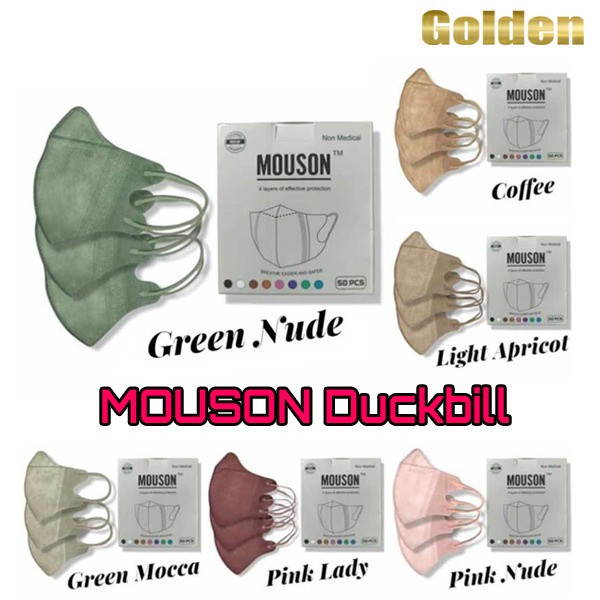 Mouson / Ccare / Alkindo Masker Duckbill Dewasa 4ply 4 ply isi 50pcs