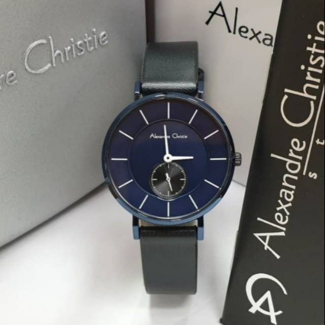 AC 8484 ladies leather / AC8484 black blue cewe original