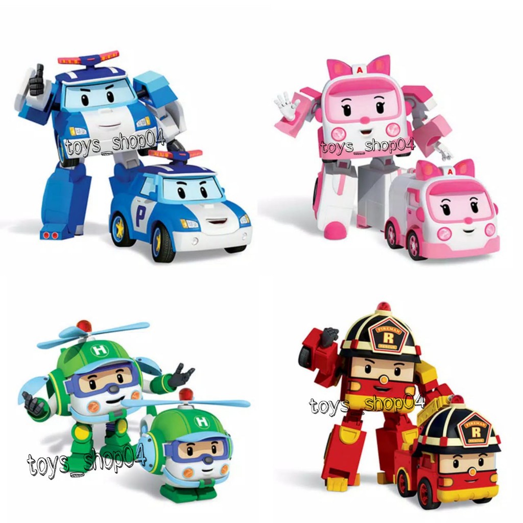 Mainan Anak Laki laki Mobil Robot helly amber Police Car Fire Truck