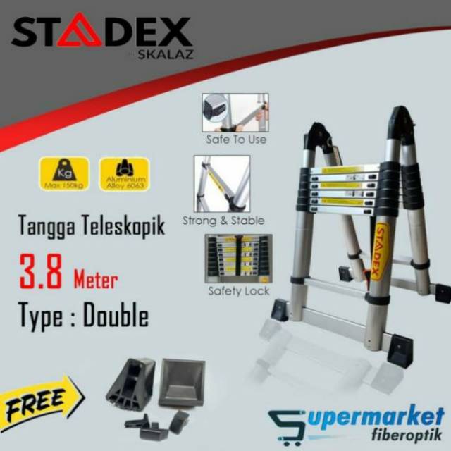 Tangga Telescopic Double 3,8 Meter STADEX