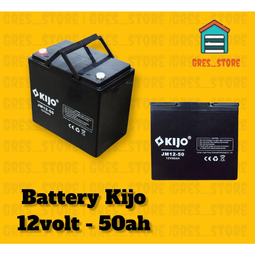 aki Kering aki VRLA aki panel surya solar 12v 50ah 12volt 50ah kijo BATTERY KIJO 50AH