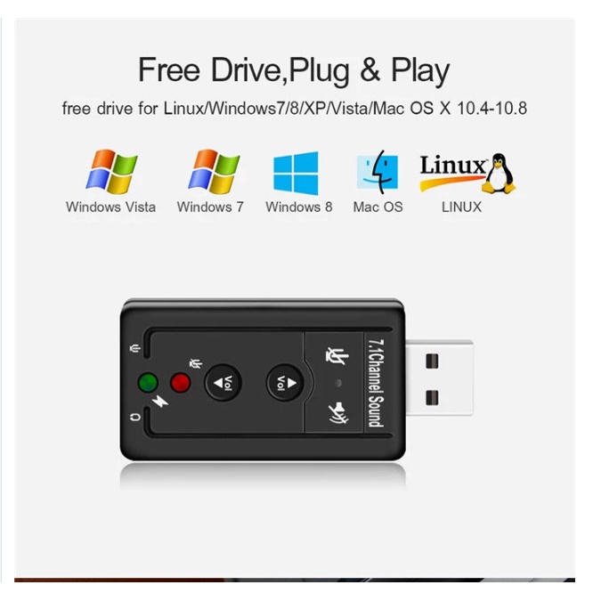 USB Audio Sound Card 7.1 High Quality