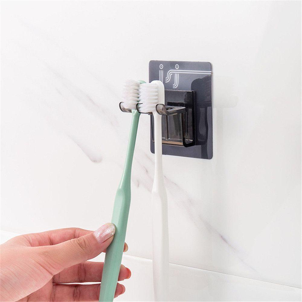 Populer Tempat Sikat Gigi Aksesoris Kamar Mandi 2posisi Suction Cup Tooth Brush Dispenser