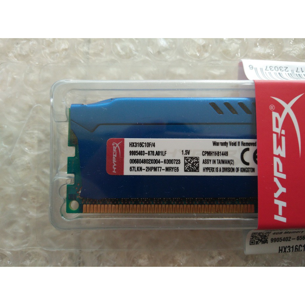RAM Gaming Kingston HyperX Fury DDR3 4GB Buatan Taiwan dengan Heatsink Pendingin Blue Heatspreader