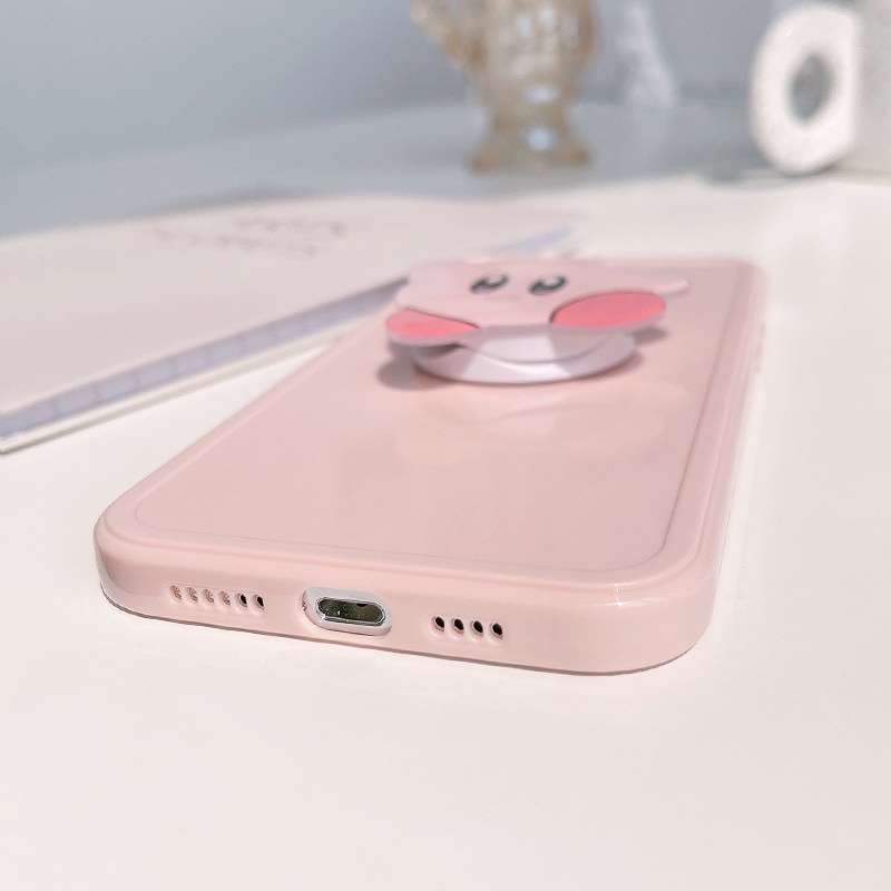 Soft Case Pelindung Penuh Dengan Bracket Holder Motif Kartun Untuk Iphone 7 8 PLUS X XR XS 11 12 13 MINI PRO MAX SE