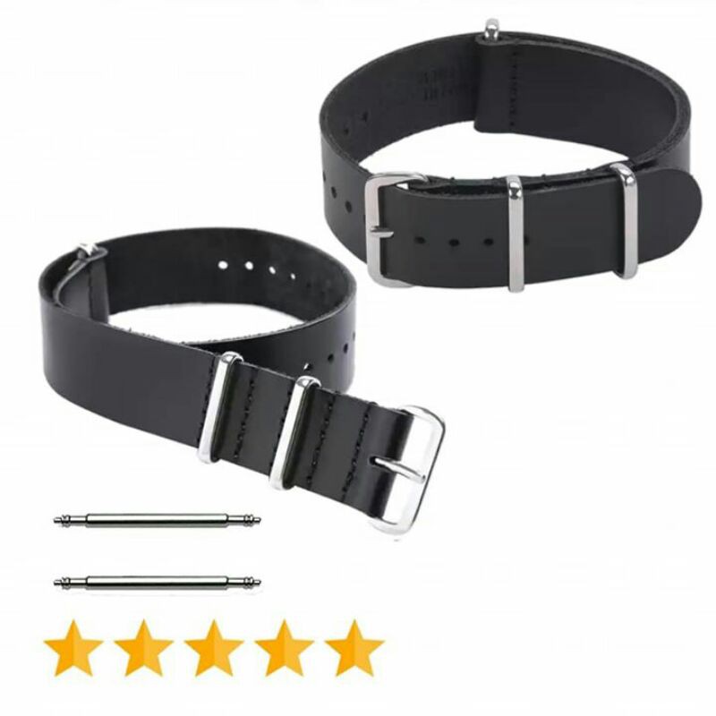 Strap Tali Jam Tangan Canvas Kulit Zulu Vintage wanita