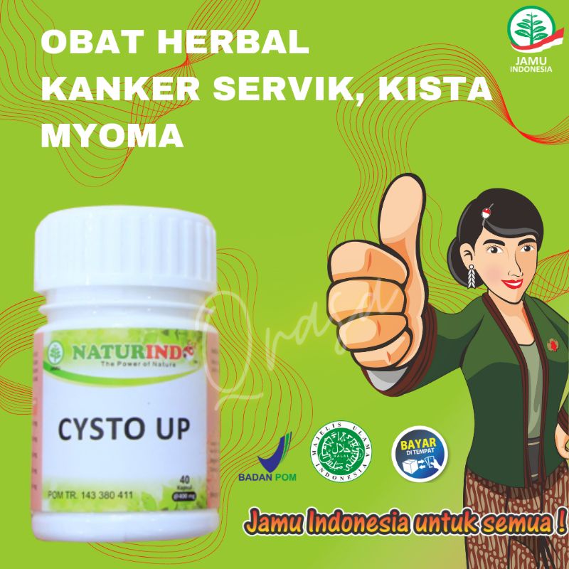 NATURINDO CYSTO UP HERBALPENGOBATAN MIOM KISTA KEPUTIHAN