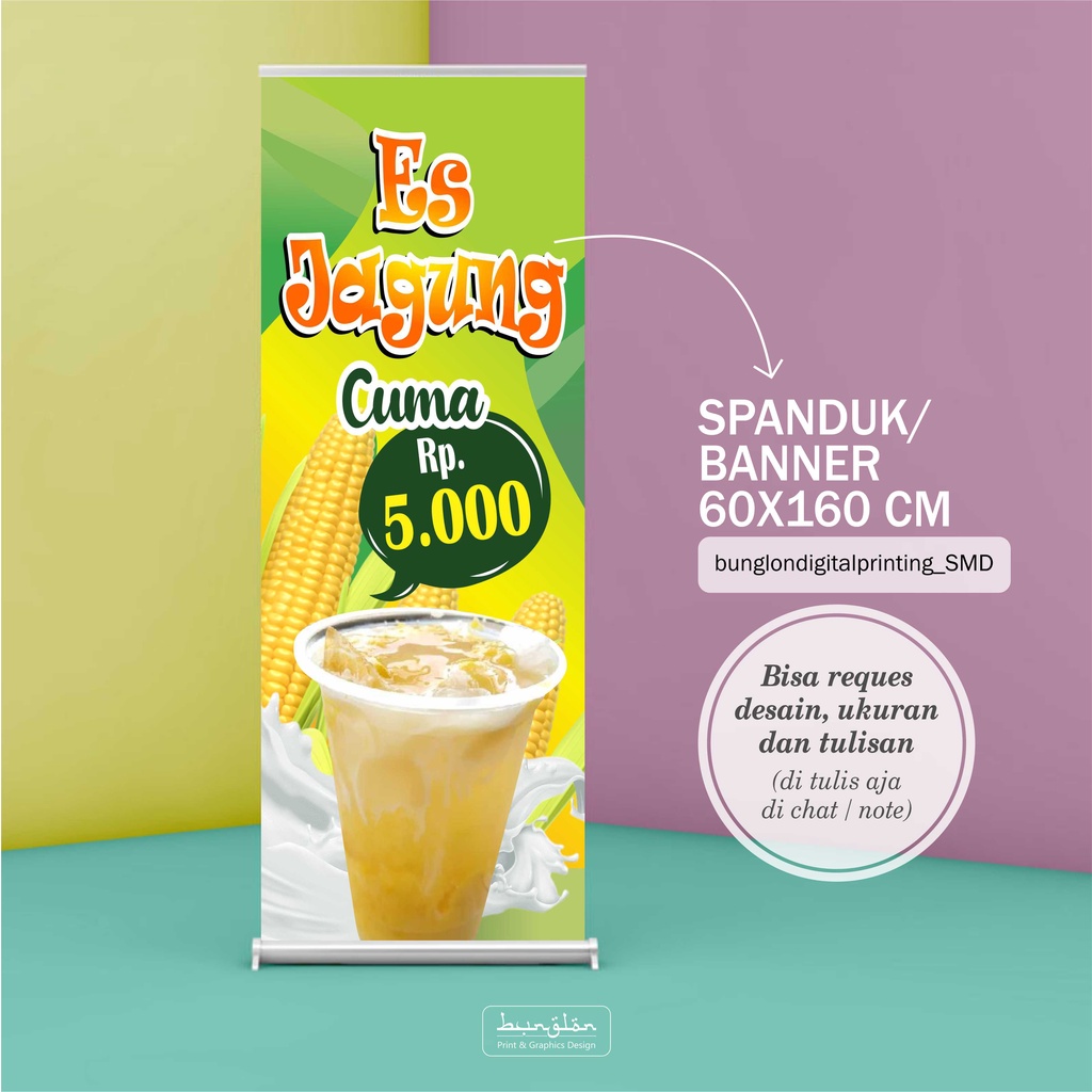 Spanduk Banner Es Jagung