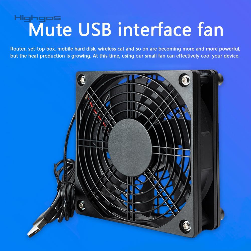 Highgos5v Usb Computer Chassis Cooling Fan Wireless Router Set Top Box Mute Cooler Shopee Indonesia