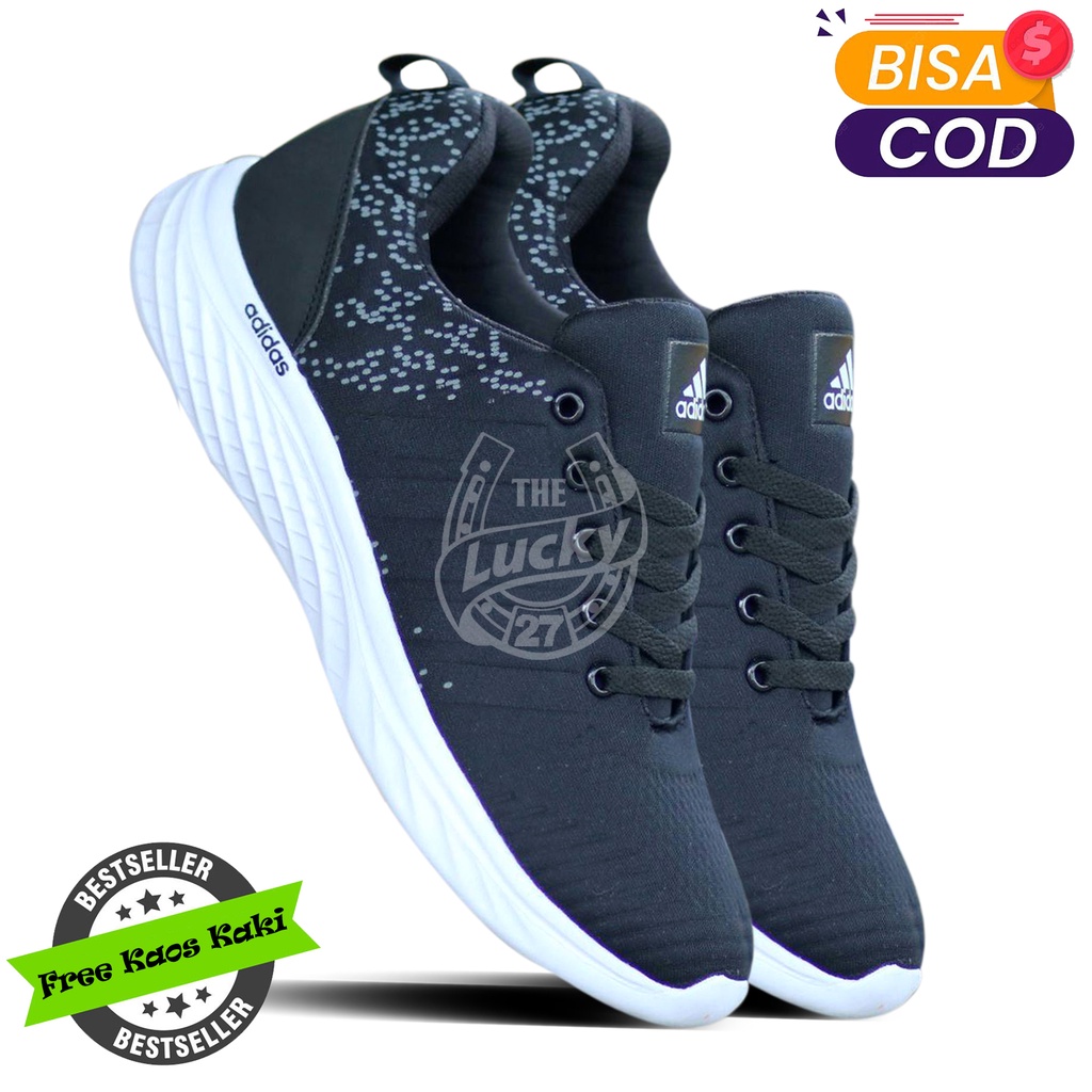 Sepatu Adidas Pria Line Boost Embos Sneakers Olahraga
