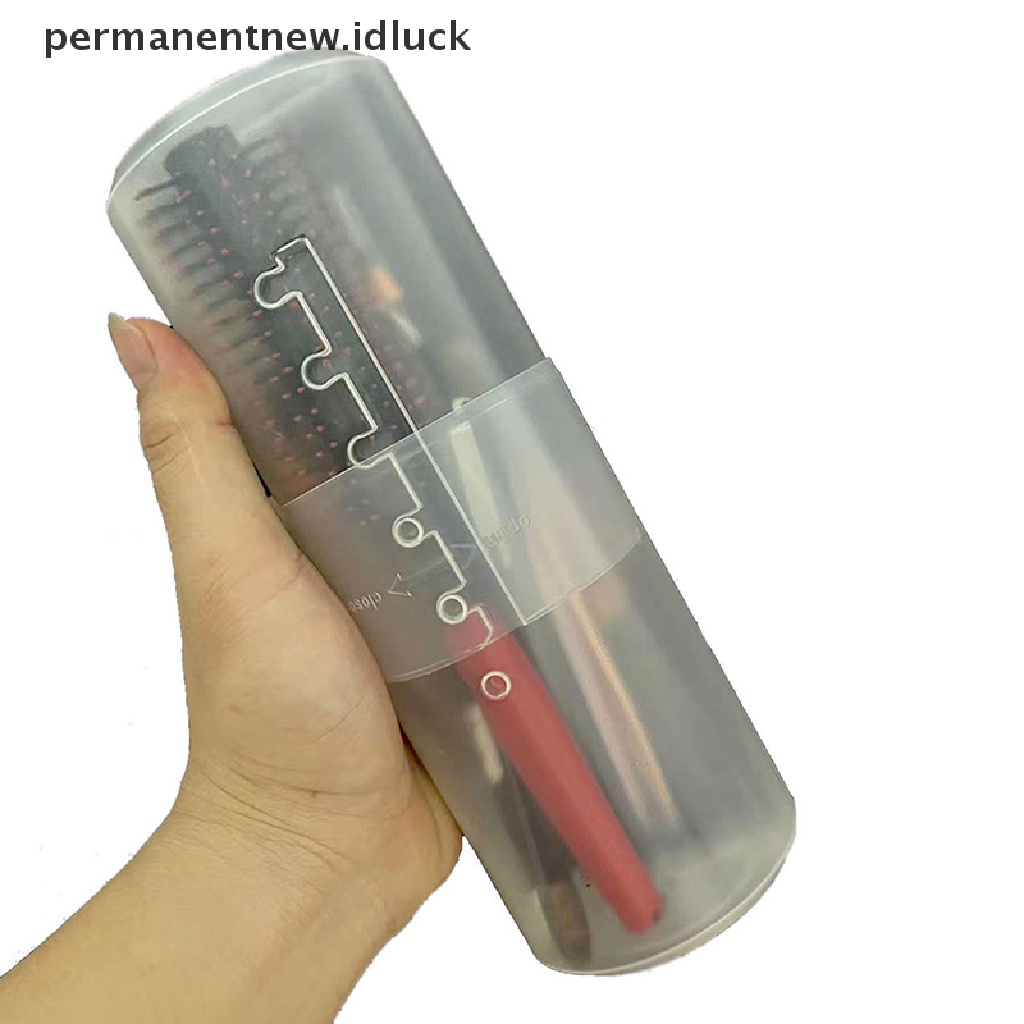 (luckypermanentnew) Tempat Penyimpanan Brush Makeup Tinggi Bisa Disesuaikan Bahan PP