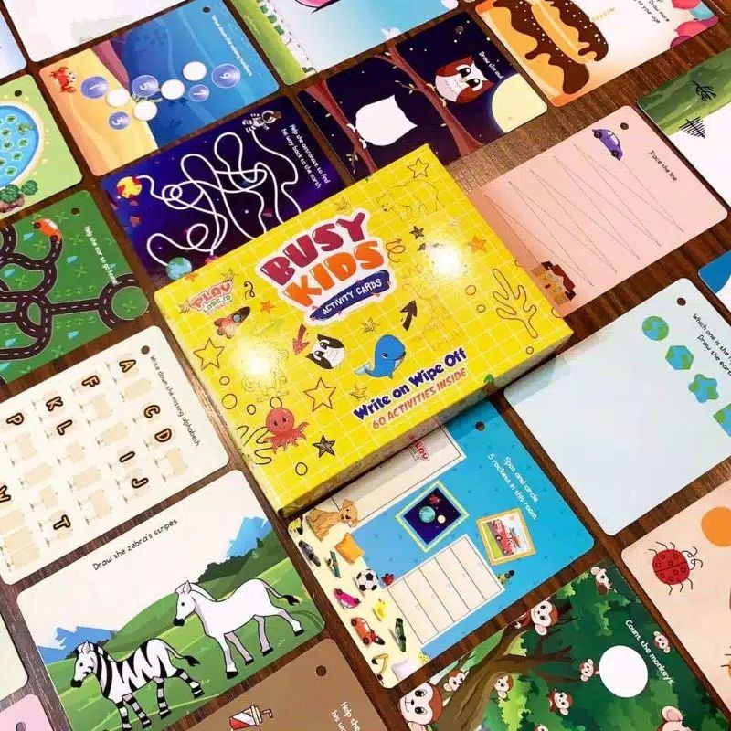 Bisa Dihapus! Mainan Edukasi Kartu Buku Akifitas Anak Busy Kids Playlabs