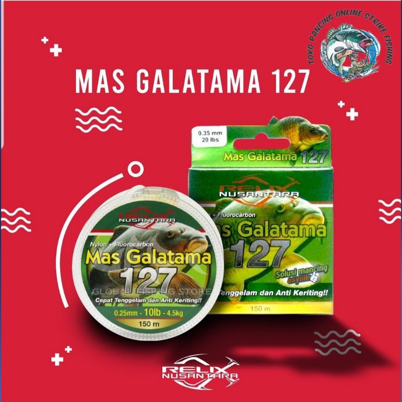 Senar nilon + Fluorocarbon Mas Galatama 0,28/12Lb