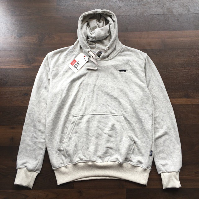 HOODIE VANS SMALL LOGO GREY PREMIUM SAML HOODIE COWOK KOREA UBA