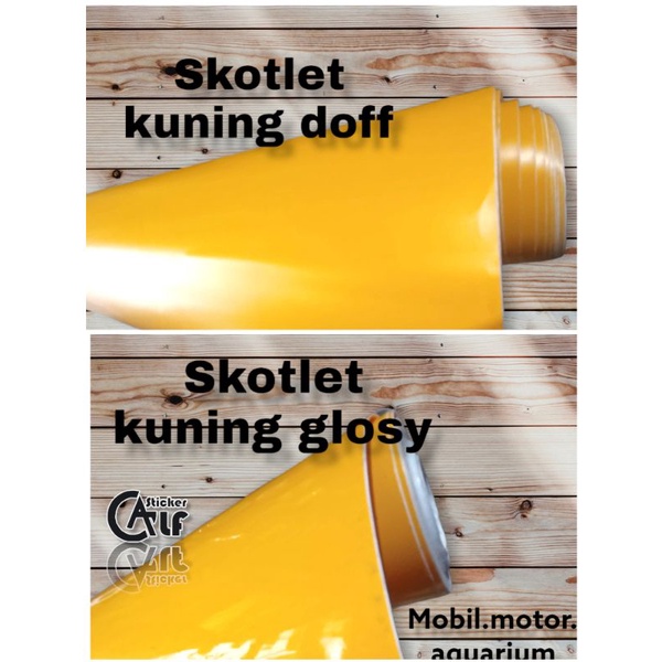 skotlet kuning doff/ glosy 1 meter.skotlet sepeda motor.aquarium