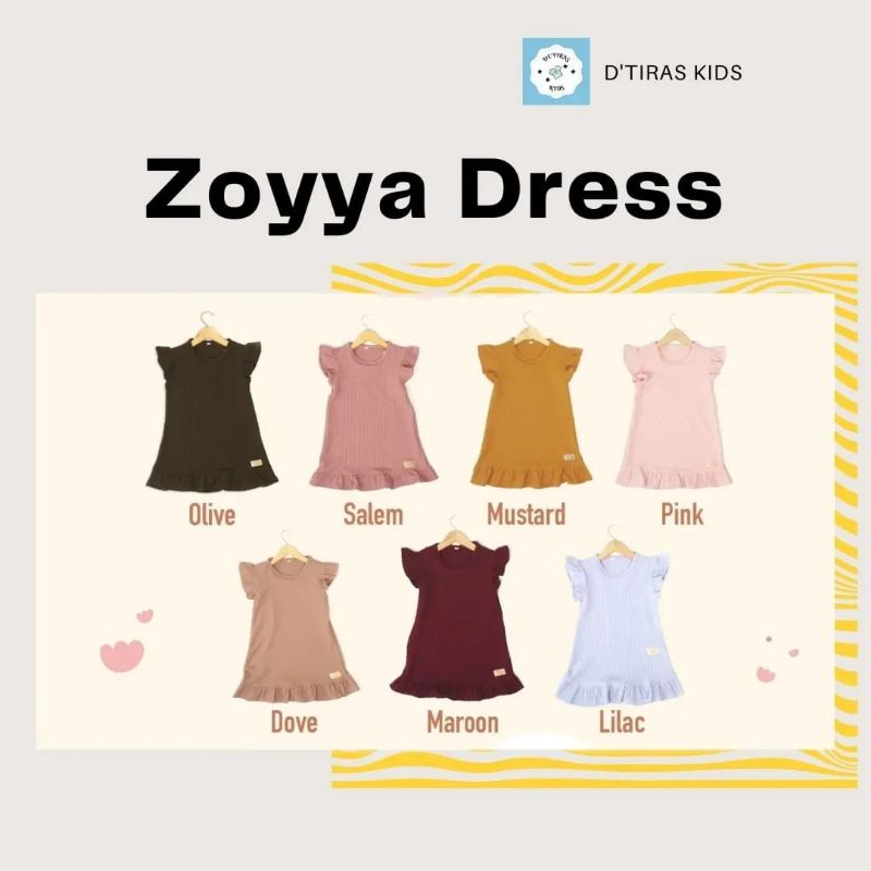 Kids Diary Zoyya Dress Dress Anak Perempuan