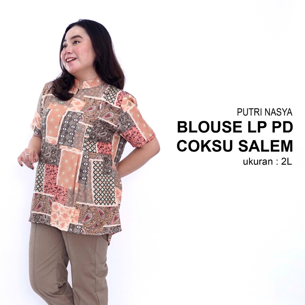 baju atasan big size/ blouse jumbo motif / baju atasan jumbo / blouse wanita kerja big size / blus