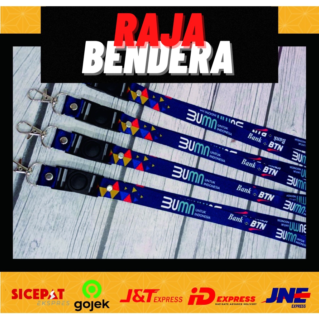 Lanyard BUMN Bank BTN Biru / Lanyard BTN / BUMN Untuk Indonesia / Lanyard Printing / Lanyard Murah