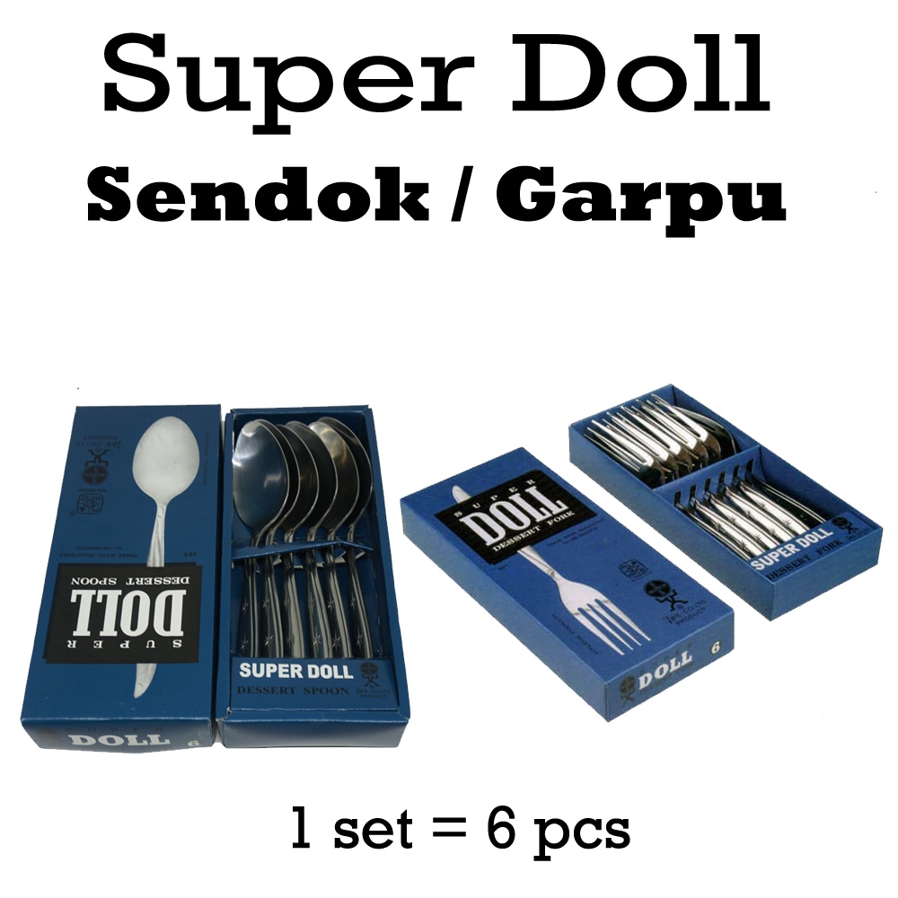 Super Doll Sendok / Garpu Makan (6 pcs) | Shopee Indonesia