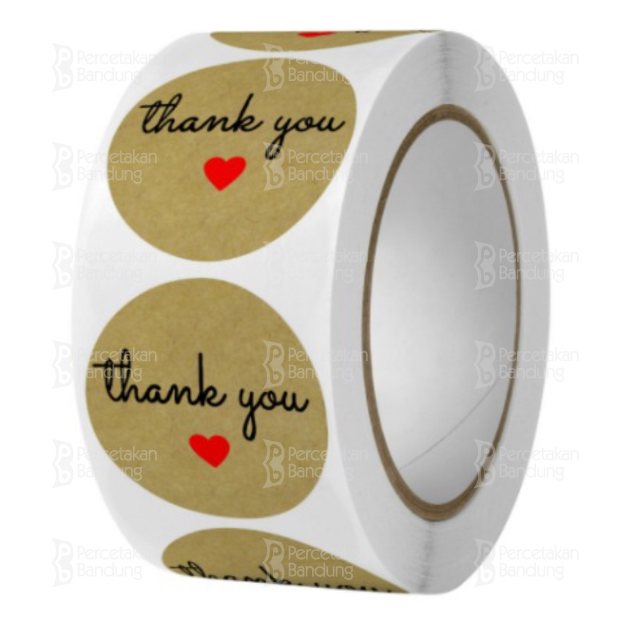 STICKER THANK YOU ||  STIKER TERIMA KASIH || 500 PCS / 1 ROLL || STICKER LABEL MURAH ||-I